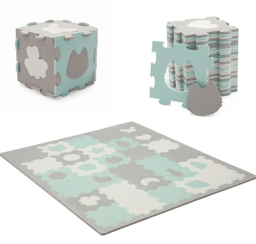 Kinderkraft Schaumstoffmatte – Puzzelmatte LUNO SHAPES Mint Kinderkraft Schaumstoffmatte – Puzzelmatte LUNO SHAPES Mint